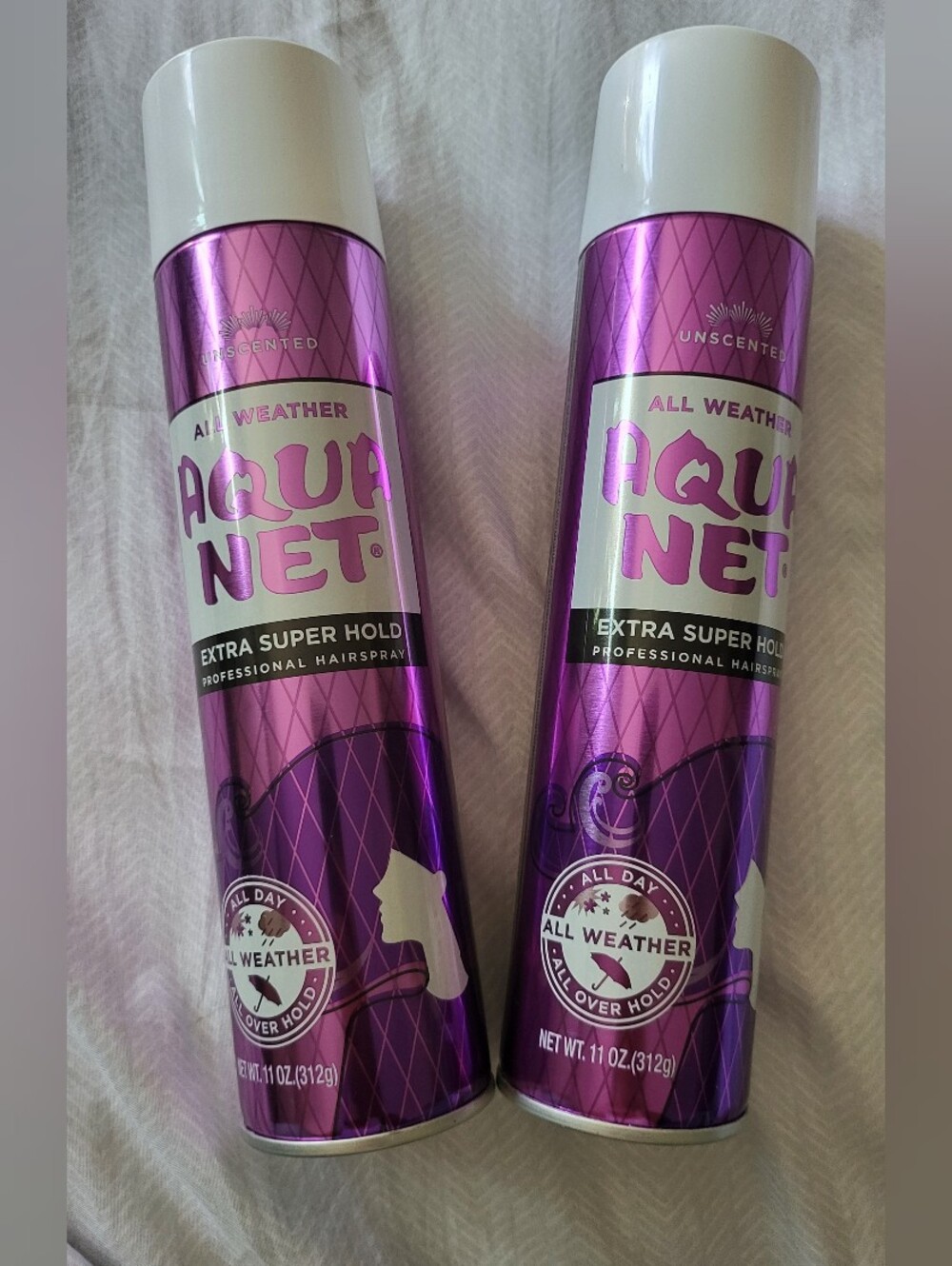 Aqua Net Extra Super Hold Unscented Hairspray 11 oz - Lot of 2 Cans